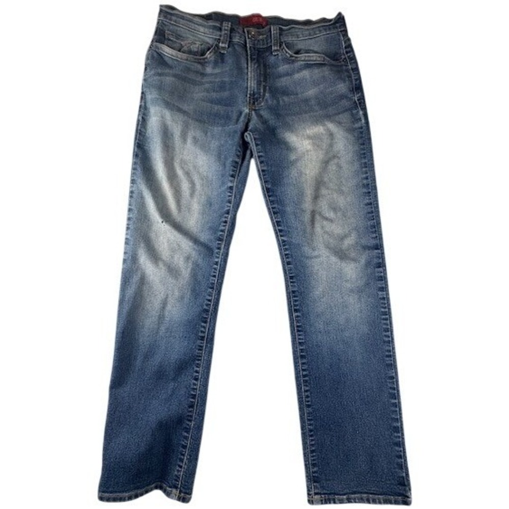 Guess Jeans Men 29 Slim Straight Medium Wash Denim Distressed Classic Casual